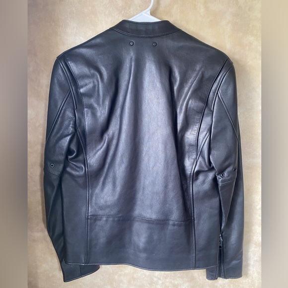 NWT Coach Outlet Black Leather Racer Jacket XS Timeless Classic Retail $995 - Picture 6 of 12